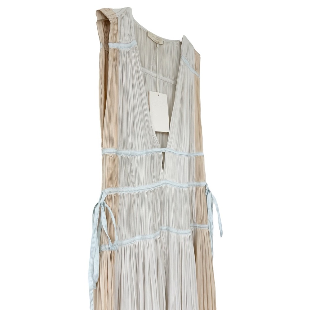 NWT Ulla Johnson Valeria Opal Plisse Satin Pleated Dress Gown Size 10 - Picture 5 of 13